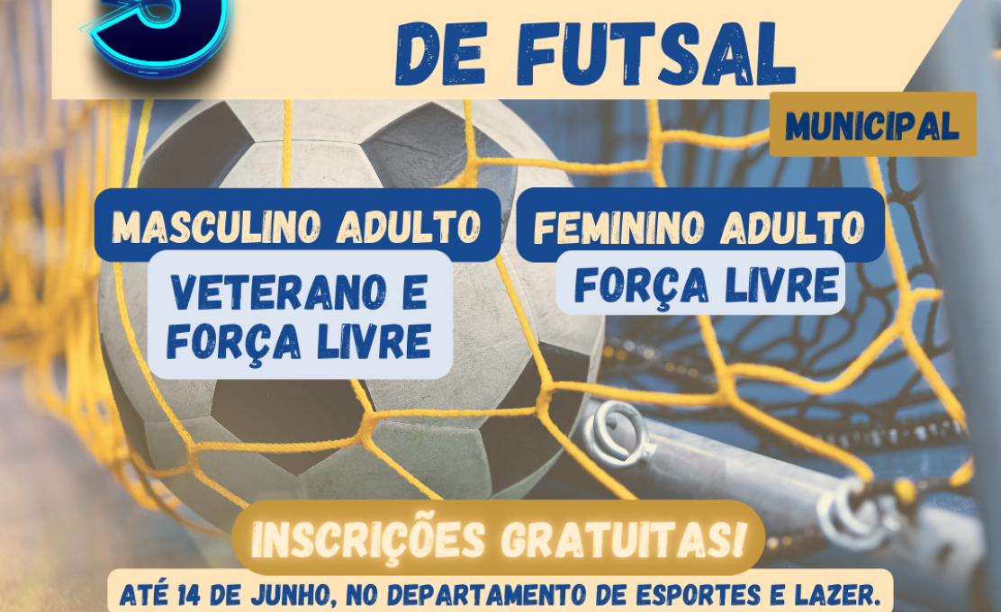 Inscrições abertas para o 5º Campeonato de Inverno de Futsal