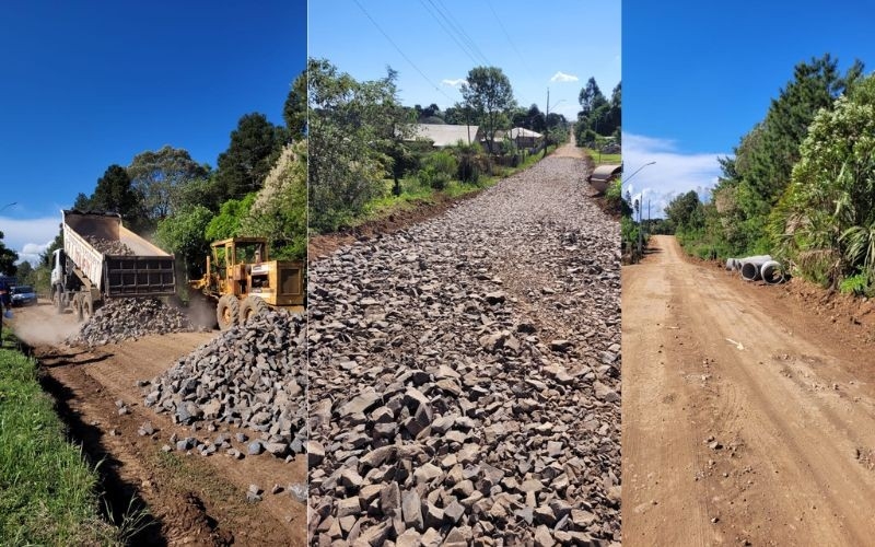 Governo municipal inicia pavimentação na Vila Rural