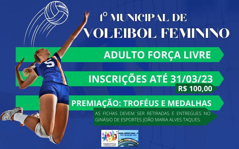 CDS abre inscrições para o 1º Municipal de Voleibol Feminino