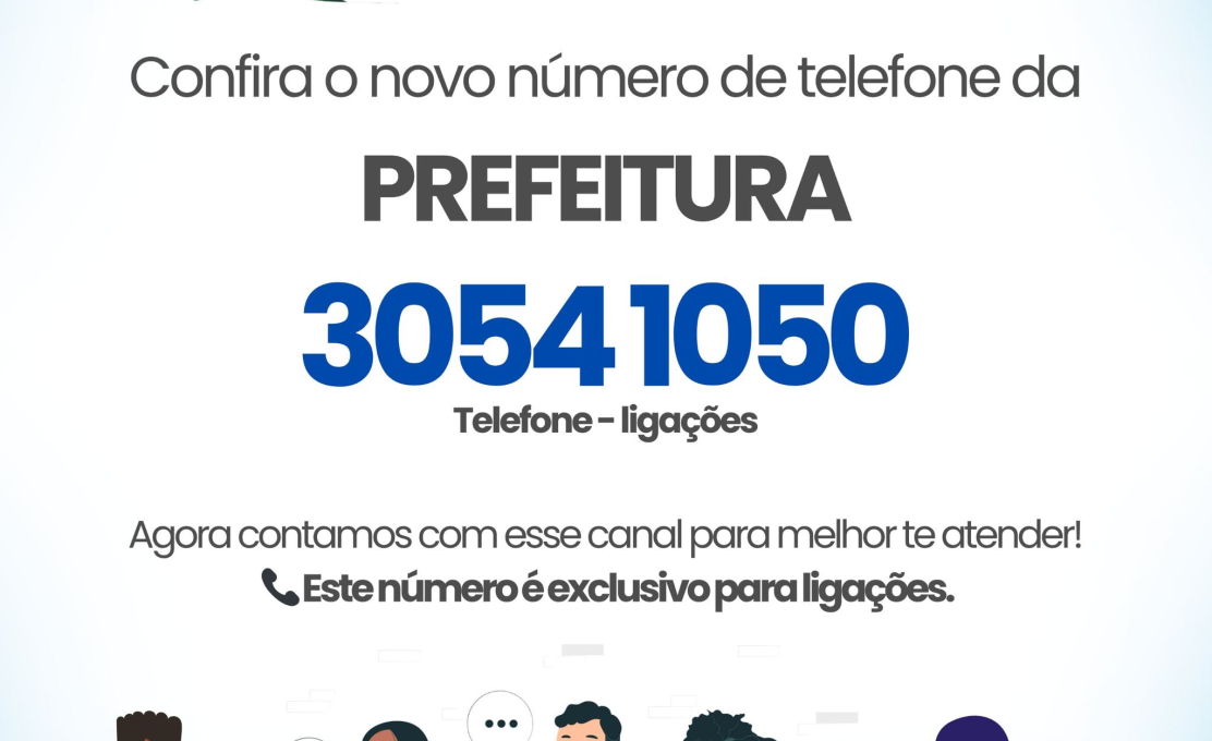 Novo número de telefone.