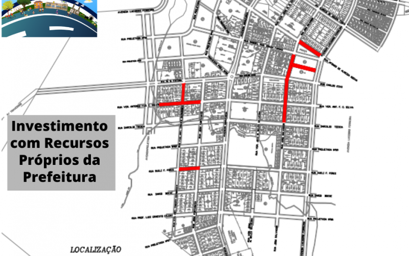 Mais nove trechos de ruas serão pavimentados